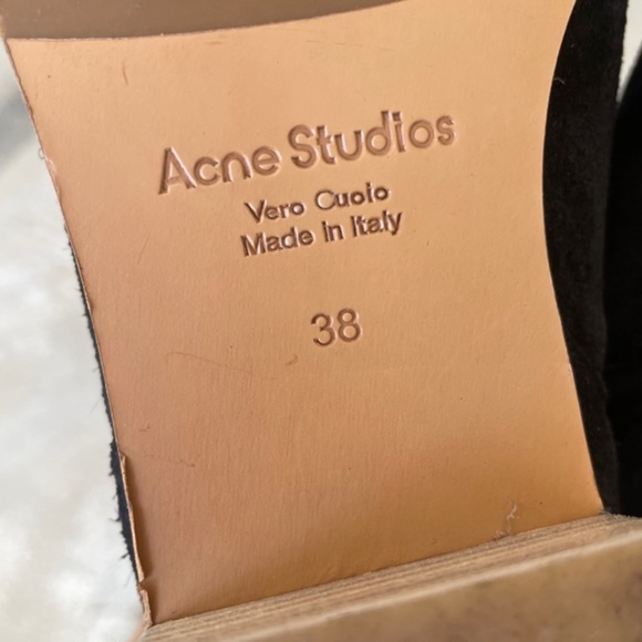 ACNE Black Suede Pointed Toe Ankle Boots EUC - Picture 12 of 12